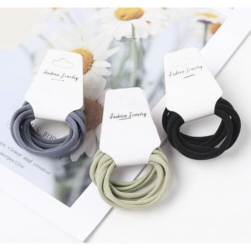6pcs/set High Elastic Hair Ring Sweet Girls Colorful Basic Hair Rubber Bands Ponytail Holder Fashion Hair Accessories For Women