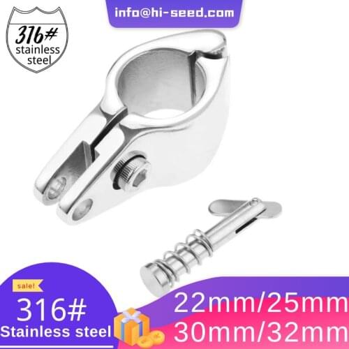 Boat Accessories Parts Marine Hardware Bimini Top Hinged Fitting Jaw Slide Stainless Steel Mirror Silver Polish