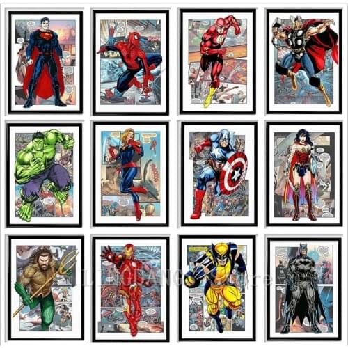Disney 5D DIY Diamond Painting Movie Marvel Avengers Spiderman Superhero Diamond Embroidery Mosaic Cross Stitch Home Decor Gift