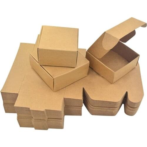 Paper Handmade Soap Box Brown Paper Candy/Accessories Box Kraft Paper DIY Gift Packing Box(50Pcs)
