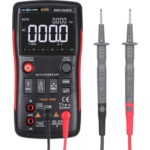 RM409B True-RMS Digital Multimeter Tester Button 9999 Counts Multimetro With Analog Bar Graph AC/DC Voltage Ammeter Current Ohm