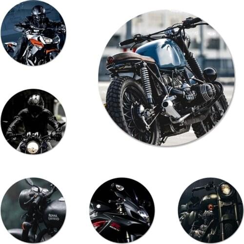Classic Motorcycle Icons Pins Badge Decoration Brooches Metal Badges For Clothes Backpack Decoration