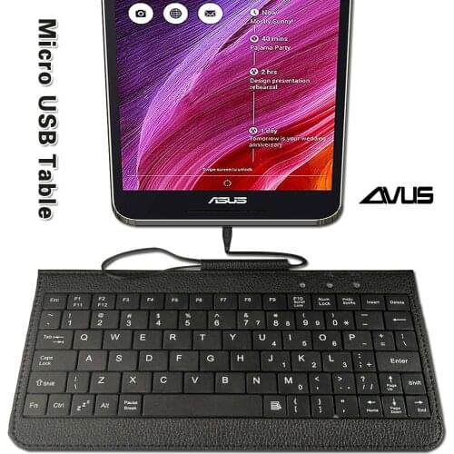 Stylish USB Keyboard 7 /8 Inch Leather Stand Case for ASUS FonePad 7/ MEMO Pad 7/Pad 8/MEMO Pad HD 7 Tablet Accessories