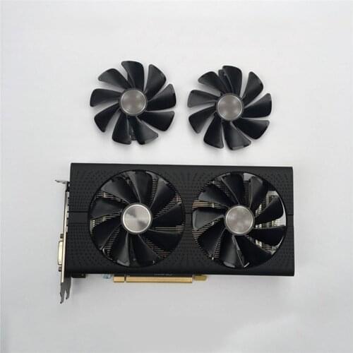 GPU Fan Cooling Fan Graphics Card Cooler Replacement for Sapphire RX470 RX480 RX570 RX580 RX590 Accessories