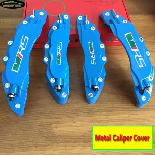 KUNBABY 4 or 2 Pcs Blue Metal Brake Caliper Cover For Skoda OCTAVIA KAROQ KODIAQ SUPERB Car Styling Decoration With VRS Logo