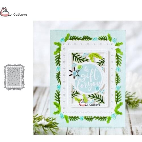 Boughs Background Metal Cutting Dies Christmas Stencils For Scrapbooking Album Paper Card Decorative Craft Embossing Die Cuts