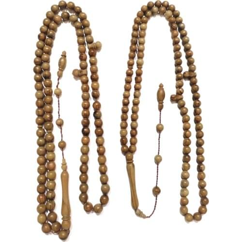 Prayer Bead Olive Tree Gift Tasbeeh Muslim Tesbih Rosary High Quality Wood 99 Natural Lathe Handmade Misbah Musbiha Elegant