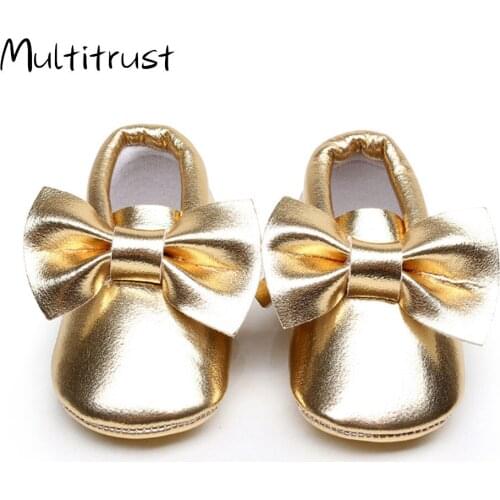 Multitrust Casual Infant Shoes Baby Girls Sweet Style Bow Tassel Decoration Casual Soft Sole Prewalker Toddlers Shoes