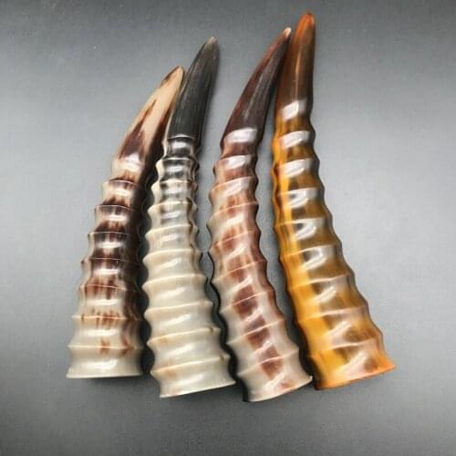 Natural ox horn handle, pendant, ornament, massage, solid stationery