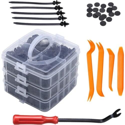 655pcs/set Plastic Retainer Clips Fasteners Push Trim Clip Pin Rivet Bumper Clip for Car Truck Bus Train Caravans Motorcycles