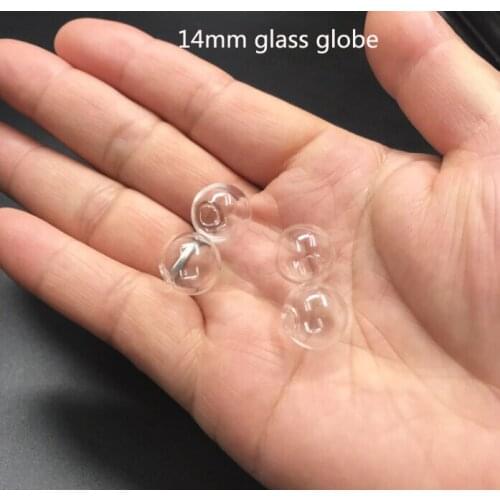 14mm clear round ball glass globe bubble vial with hole glass vial pendant glass bottle diy necklace accessory gift decor 10pcs