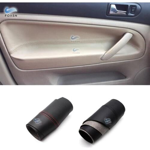 RHD For VW Passat B5 1998 1999 2000 2001 2002 2003 2004 2005 Microfiber Leather Car Door Handle Armrest Panel Cover Trim