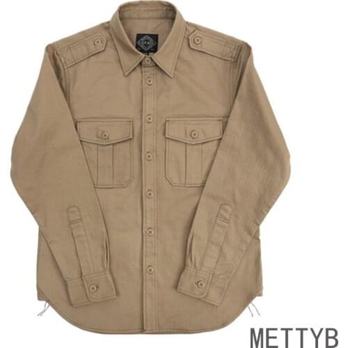 US Army Shirt Jacket Outdoor Clothes C.D.P. Retro WW2 Men T-shirt Vintage Military Casual Coat Cotton