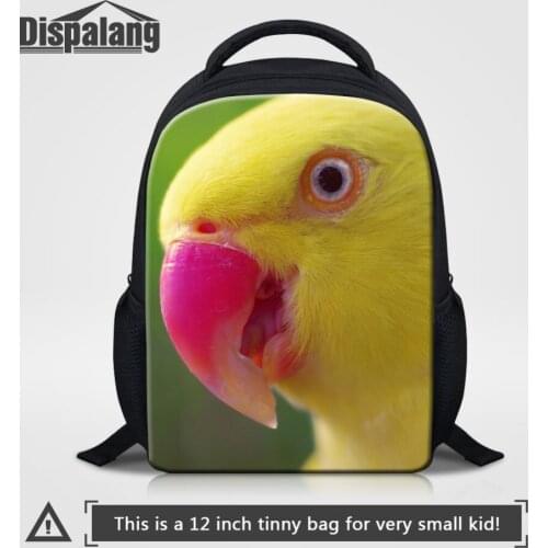 Dispalang Little Kids School Bags 3D Parrot Print Small Backpack Toddler Baby Girls Schoolbag Childrens Shoulder Schoolbag