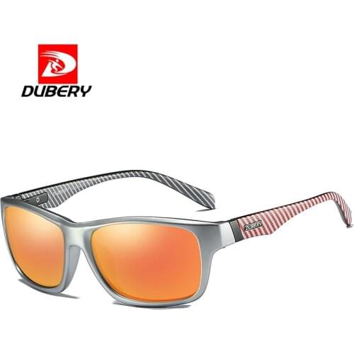 DUBERY Square Polarized Sunglasses for Men Brand Design Driver Shades Male Vintage Sun Glasses Mirror Summer Fishing UV400