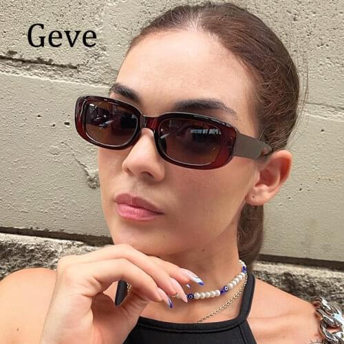 Classic Retro Square Glasses 2021 Trends Small Rectangle Womens Sunglasses Vintage Brand Travel Rectangularm Sun Glasses Female