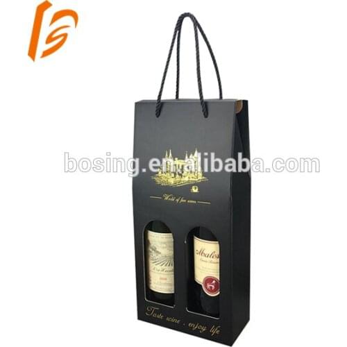 Glass bottle packaging box for wine ,beer and beverage with PSM color printing