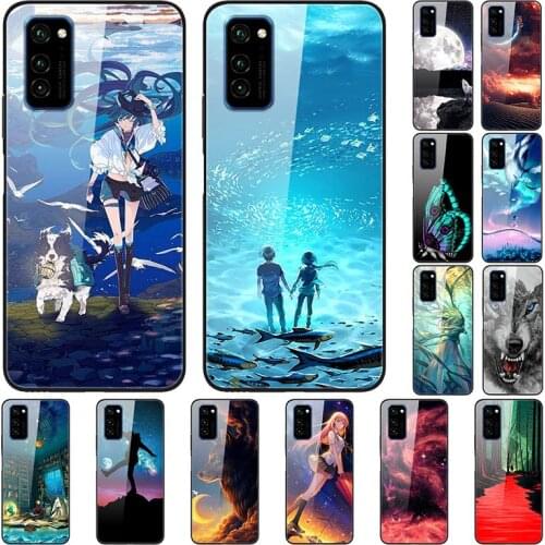Glass Case For Honor V30 and V30 Pro Phone Case Phone Shell Back Cover Series 3
