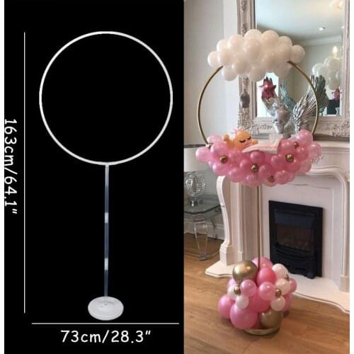 Wedding Arch Plastic Round Ring Arch Stand Artificial Flower Balloons Decor Birthday Party Wedding Decoration Flower Stand Frame