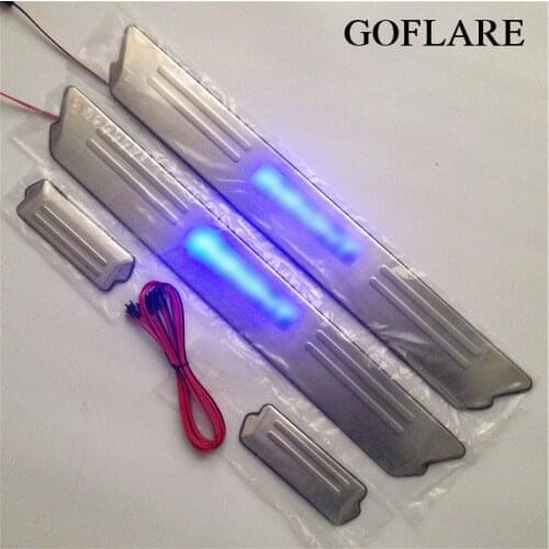 Led door sill covers for Honda Insight Hybrid ZE2 2009-2011 2014 accessories illuminated scuff plates sills guards thresholds