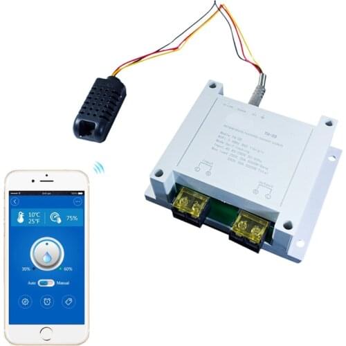 WiFi Control 30A Big Current Smart Switch Temperature Humidity Measurement Monitor Controller Home Automation