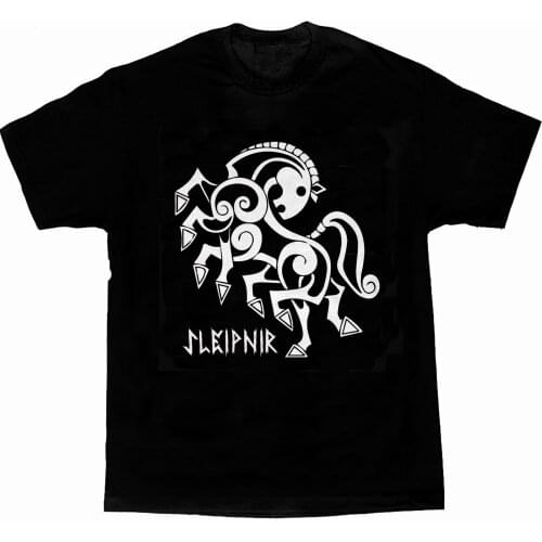 Vegvisir Odin Thor Hammer Germanic Viking Sleipnir T-Shirt. Summer Cotton Short Sleeve O-Neck Mens T Shirt New S-3XL