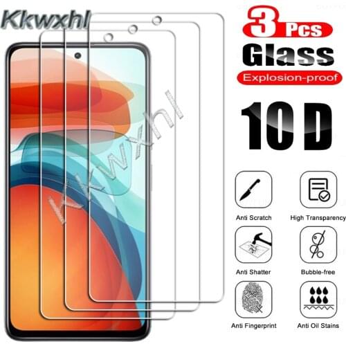 3PCS Tempered Glass For Xiaomi Redmi K40 Gaming Note 10 5G Pro Max 10S 10T Note 8 2021 9T 8A Protective Screen Protector Film