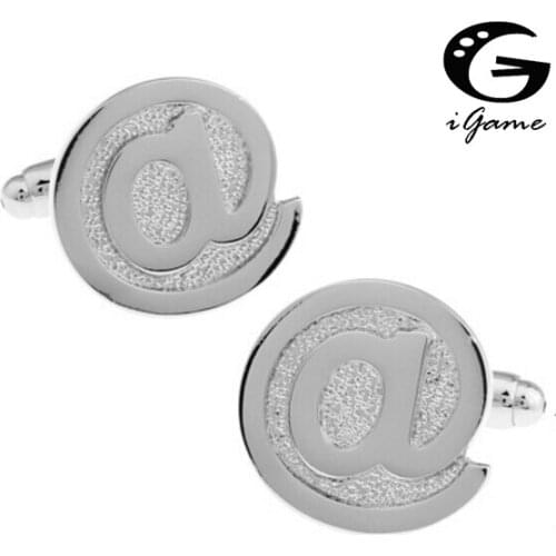 IGame Cuff Links Silver Color Fashion Brass @ At Design Free Shipping