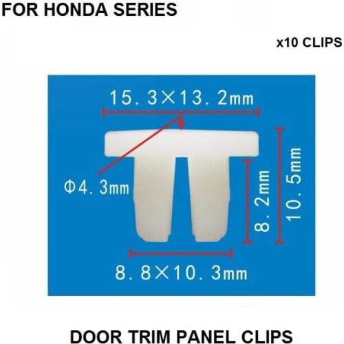 DOOR TRIM PANEL CLIPS 10x FOR HONDA SIDE SKIRT PANEL RETAINER SCREW GROMMET INSERT EXPANDING NUT CLIPS