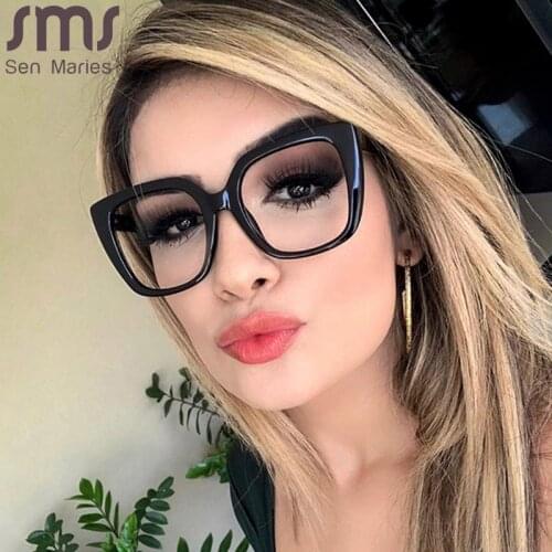 Anti-Blue Square Optical Glasses Frames Women Brand Designer Eyeglasses Fashion Clear Lens Glasses Frames Eyewear UV400