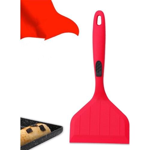 1PC FDA Silicone Turner Kitchen Gadgets Beef Egg Scraper Pizza Shovel Non-stick Frying Pan Food Lifters Cooking Utensils XB 029