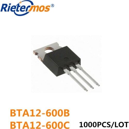1000PCS BTA12-600B BTA12-600C BTA12-600 TO-220 TO220 BTA12 12A600V