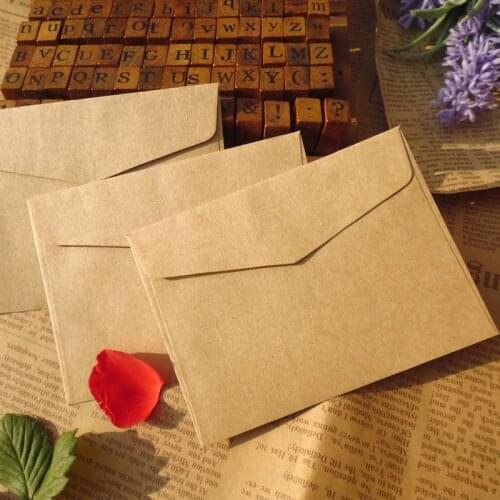 25pcs Retro Blank Paper Envelopes Invitation Envelope Gift Card Office Stationery Supplier for Party Messaage Card 10x7.5cm