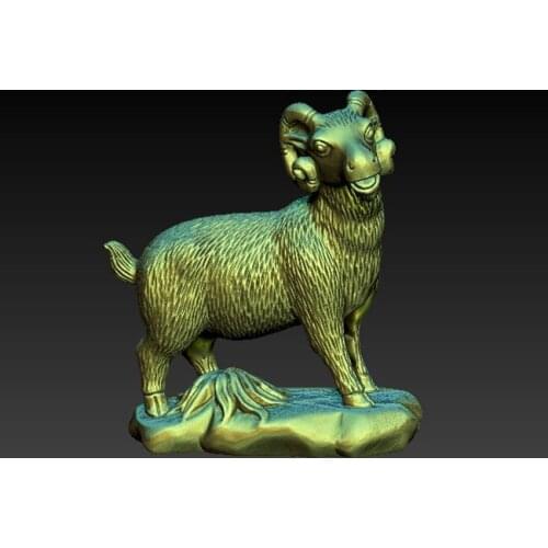 3D model for cnc or 3D printers in STL file format 3D carved sheep animal sculpture STL model