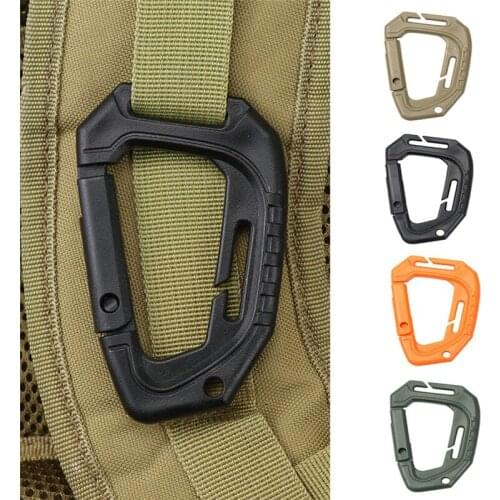 5PCS Big D-Type Tactical Molle Quick Hook Hanging Buckle Clip Outdoor Camping Backpack Bag Plastic Steel Accessories EDC Tool