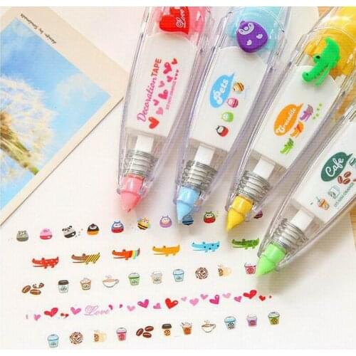 500pcs Cartoon Floral Sticker Tape Pen Funny Kids Stationery Notebook Diary Decoration Tapes Label Sticker Paper Decor Toy