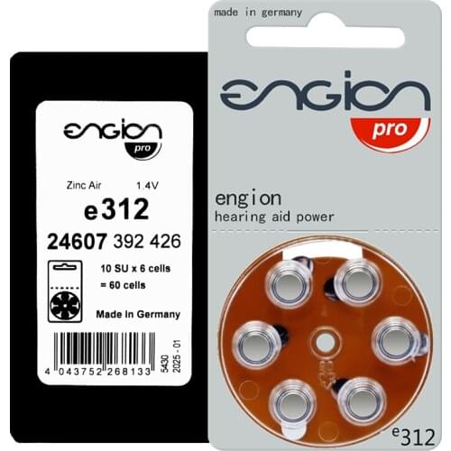 60 High Performance Hearing Aid Batteries. Zinc Air A312 312A ZA312 312 PR41 U battery for CIC BTE hearing aids