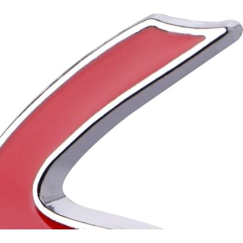 652F Metal Red S Car Tail Emblem Badge Decal Sticker for bmw Mini Cooper