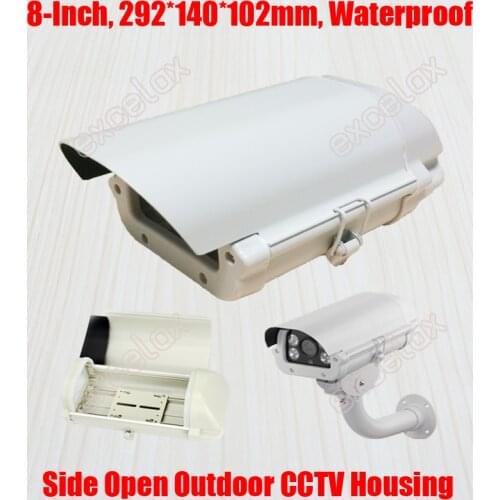 8" IP66 Waterproof CCTV Security Camera Housing 292x140x102mm Aluminum Alloy Outdoor Enclosure Casing for Box Zoom Bullet Camera