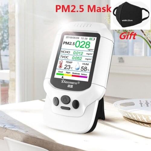 HCHO PM2.5 PM1.0 PM10 TVOC Gas Detector Temperature Humidity Meter PM 2.5 Gas Analyzer Home Protection AQI Air Quality Monitor