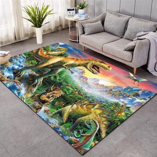 Dinosaur rug and primitive forest rugs for baby home living room large bedroom hallway yoga kitchen door floor bathroom mat 02