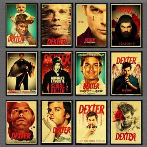 American Classic Horror TV Show Dexter Retro Poster Art Painting For Home Room Bar Cafe Decor Wall Decor