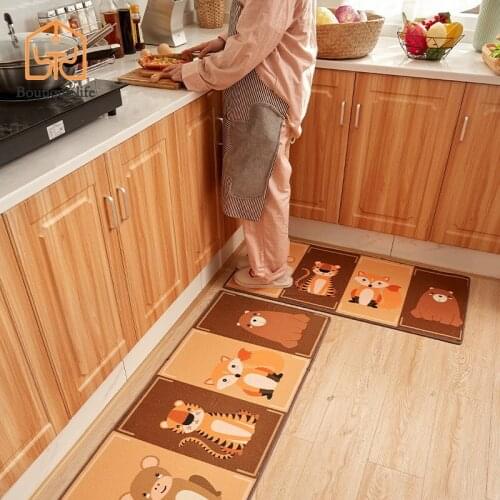 45x150cm soft mat kitchen oil-proof carpet bathroom absorbent non-slip cartoon floor mat household dirt-resistant carpet rugs