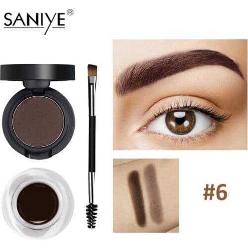 2 In 1 Eyebrow Cream Eyebrow Powder With Brush Long Lasting Makeup Waterproof Sweatproof Cosmetics Tool Shaping Eyebrows TSLM2