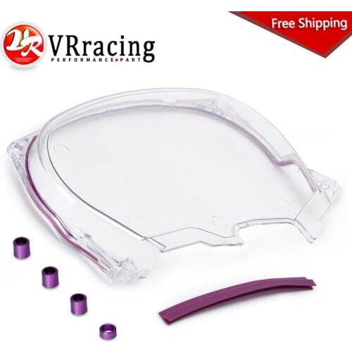 Timing Belt Cover Turbo Cam Pulley Clear Cam Gear Cover For 96-05 Mitsubishi Evolution Lancer EVO4-8 4G63 VR6338