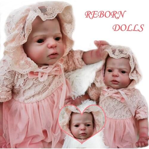 Boutique reborn baby dolls toys 22inch super realistic bebe reborn stuffed body doll real alive baby doll gift detail painted