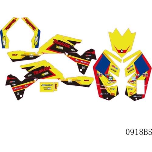 Full Graphics Decals Stickers Motorcycle Background Custom Number Name 3M Matte For SUZUKI LTR450 LTR 450