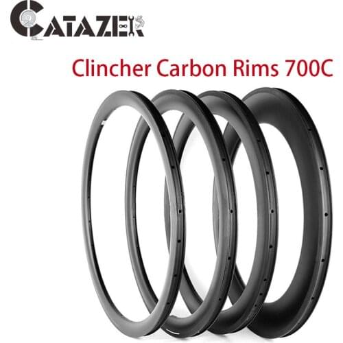 Bike Rim 700C 38 50 60 88mm Clincher Road Bicycle Rim 3K UD 12K Full Carbon Fibre Bicycle Wheels Rims 20.5mm 23mm 25mm Width 1PC