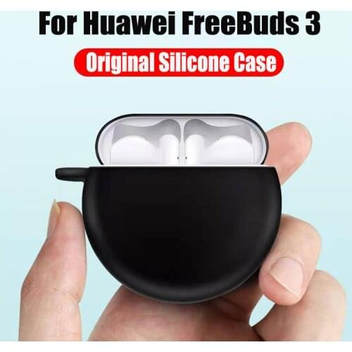 Original Silicone Case for Huawei FreeBuds 3 Cover Case Protective Delicate Skin Surface Mini Bags for FreeBuds3 Anti-fall Box
