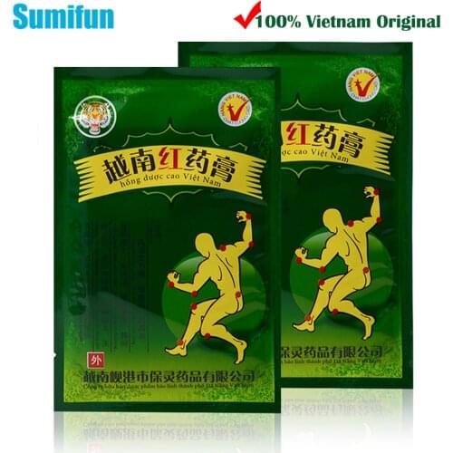 Sumifun 16pcs=2bags Vietnam Red Tiger Balm Plaster Pain Patches Chronic Pain Back Lumbar Spine Pain Medical Patch C076